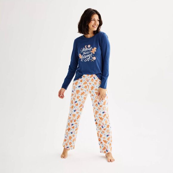 Jammies for your Families Women's Size 1X 2 Piece Pajamas Cookie Cookies Fleece - Picture 3 of 14